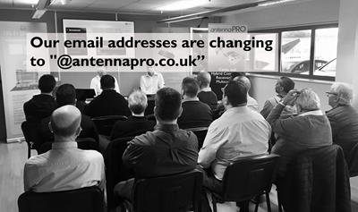 Our email addresses are changing to '@antennapro.co.uk'